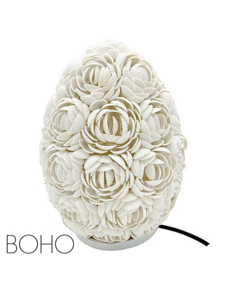 Lampe Naturelle en Coquillages Ovale 20cm