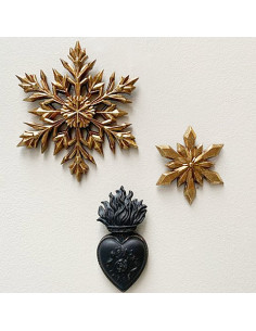 Déco Murale Fleur Céramique Bleu 2